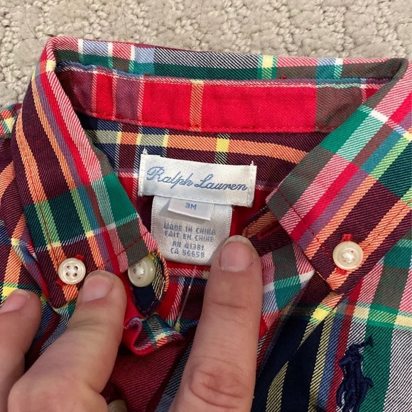 Ralph Lauren plaid- cargo outfit - 3M - Picture 5 of 6